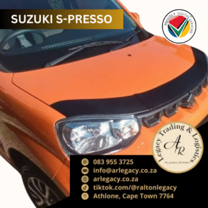Suzuki S-Presso Bonnet Gaurd Protector 3-Piece Stick-On Black
