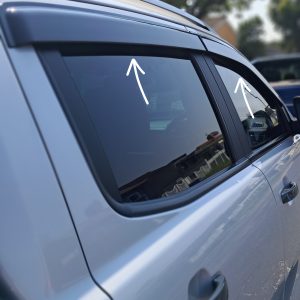 Ford Ranger Double Cab 2012-2025 Windshields/Rain Deflectors Only Gloss Black